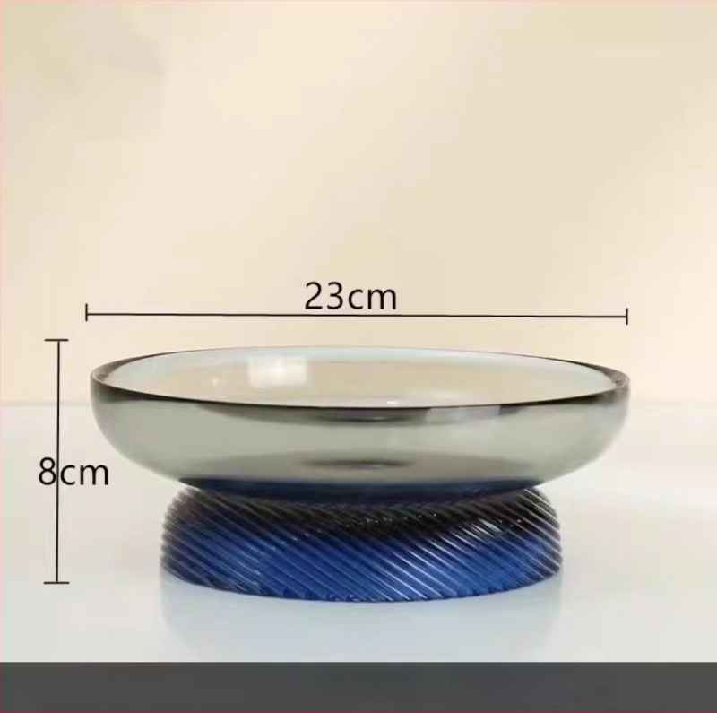 Стъклена чиния за плодове, модерен минималистичен стил, прост стил, първокласно качество.