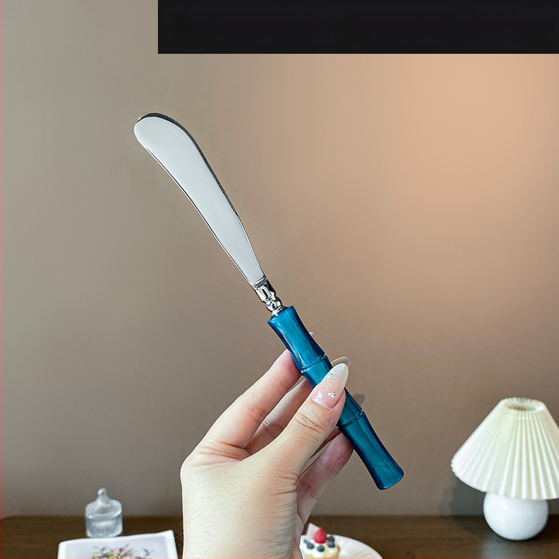 Σετ μαχαιροπίρουνων με ακρυλική λαβή από ανοξείδωτο χάλυβα 304, με μπαμπού σύνδεσμο, φινίρισμα καθρέφτη