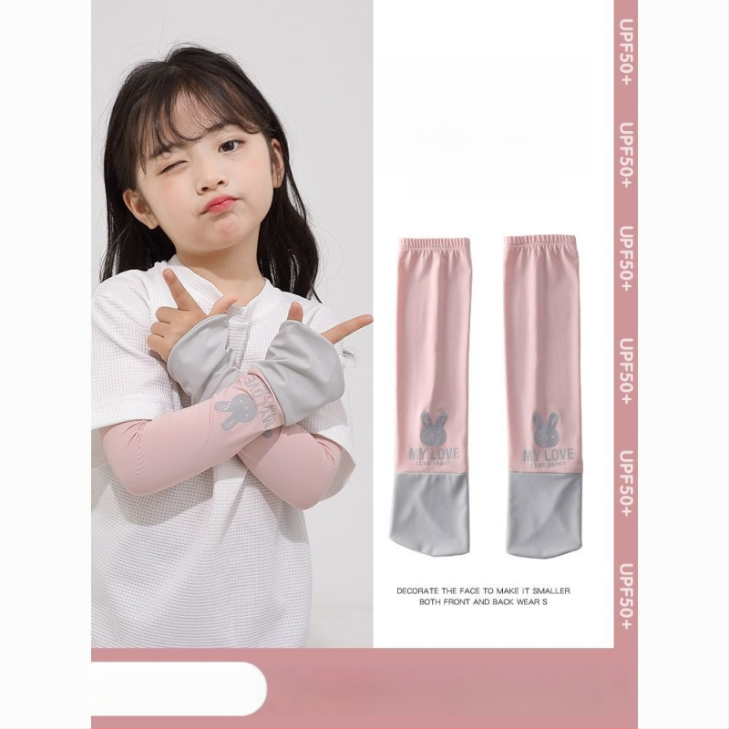 Saules aizsardzības rokavieni bērniem – ice silk, ārējai lietošanai, pavasaris, oriģinālais dizains