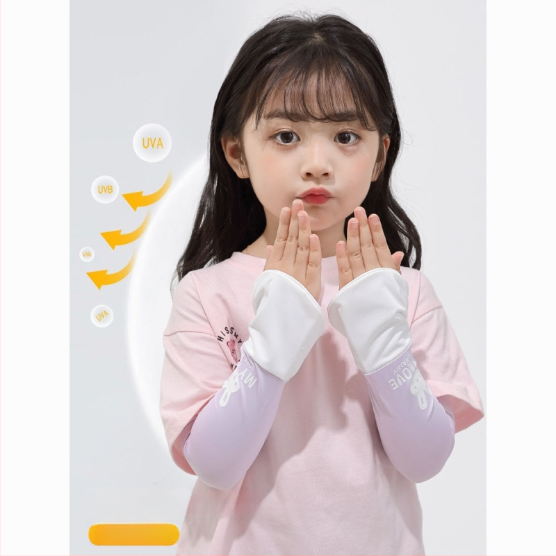Saules aizsardzības rokavieni bērniem – ice silk, ārējai lietošanai, pavasaris, oriģinālais dizains