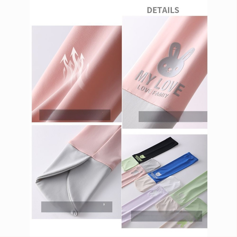 Saules aizsardzības rokavieni bērniem – ice silk, ārējai lietošanai, pavasaris, oriģinālais dizains