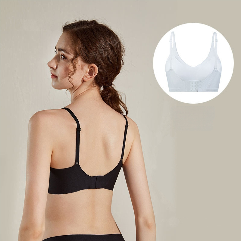 Nailona bezvadu krūšturis ar fiksētām kaussēm, viengabala dizains, muguras trīs rindu sprādze, bezšuvju pildījums ar putām