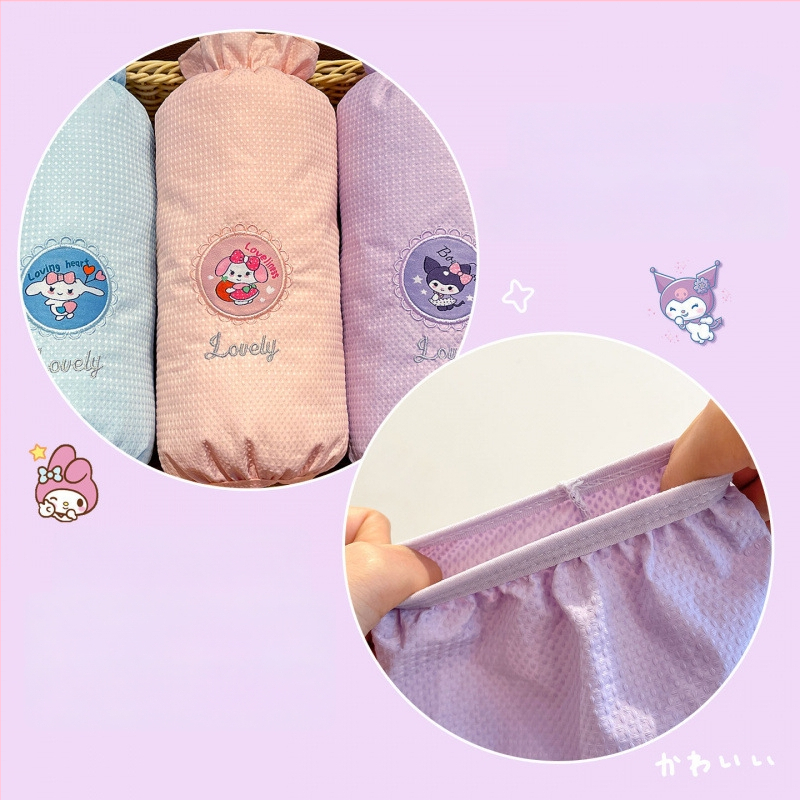 Cartoon Kuromi bērnu anti-traipu piedurknēm — izšūta auduma, unisex, vecums 3–13 gadi, piemērots ziemai, pavasarim un rudenim