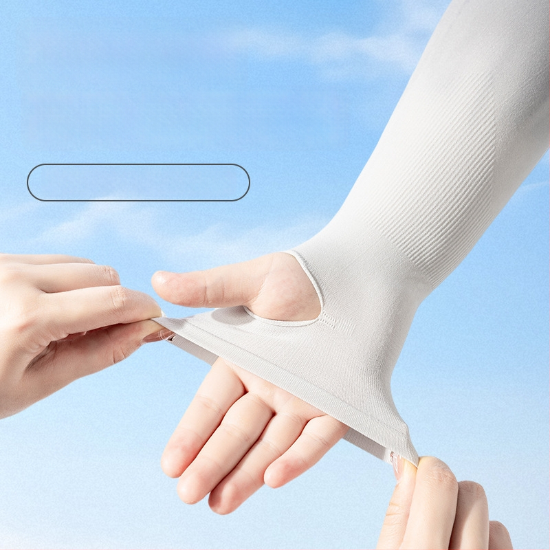 Dječje rukave za UV zaštitu s dizajnom otvorima za prste, najlonska tkanina, sadržaj najlona 80–90%, gustoća 28–34 g/m²