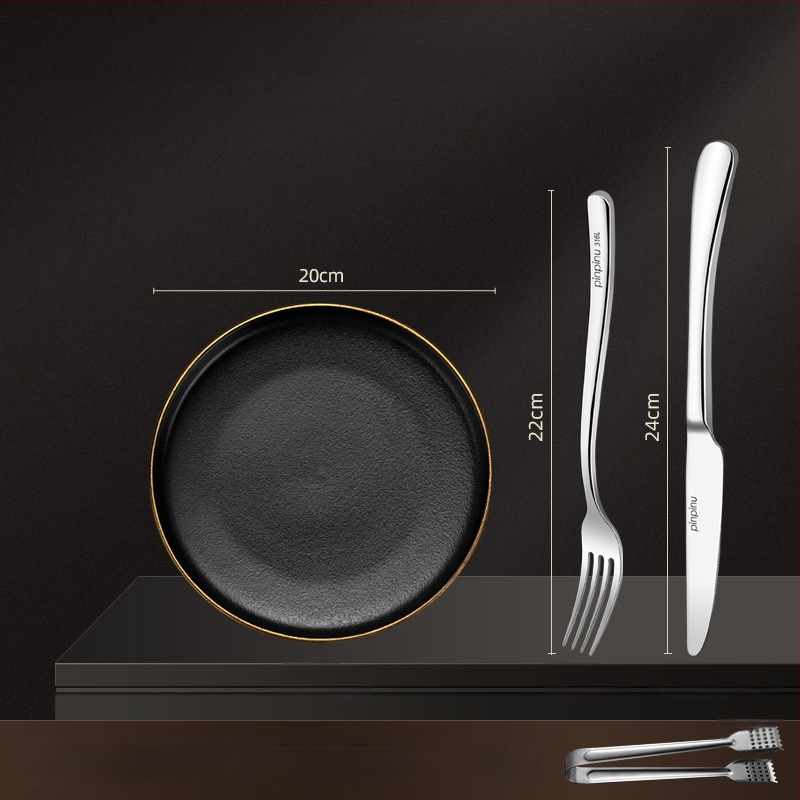 Σετ μαχαιριών, πιρουνιών και πιάτων – Ευρωπαϊκού στυλ, μοτίβο 69850, απλό στυλ, γενικού σκοπού