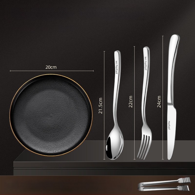 Σετ μαχαιριών, πιρουνιών και πιάτων – Ευρωπαϊκού στυλ, μοτίβο 69850, απλό στυλ, γενικού σκοπού