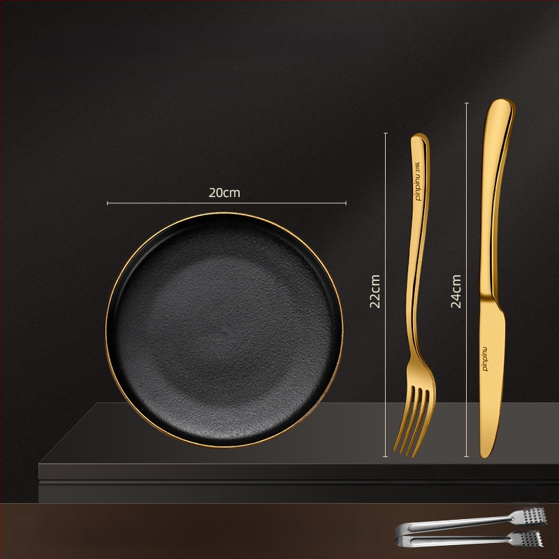 Σετ μαχαιριών, πιρουνιών και πιάτων – Ευρωπαϊκού στυλ, μοτίβο 69850, απλό στυλ, γενικού σκοπού