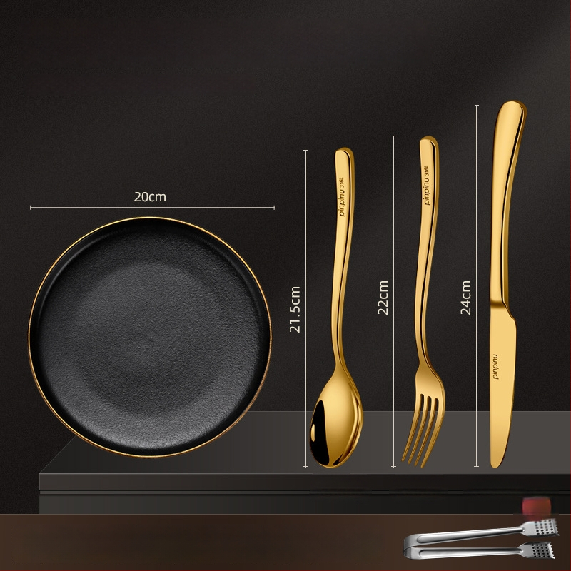 Σετ μαχαιριών, πιρουνιών και πιάτων – Ευρωπαϊκού στυλ, μοτίβο 69850, απλό στυλ, γενικού σκοπού