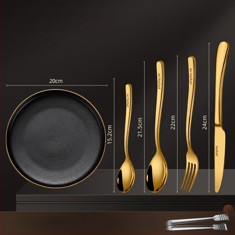 Σετ μαχαιριών, πιρουνιών και πιάτων – Ευρωπαϊκού στυλ, μοτίβο 69850, απλό στυλ, γενικού σκοπού