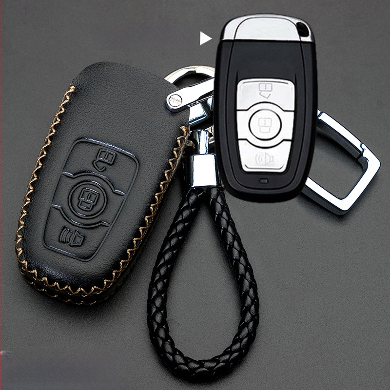 Capă de cheie auto pentru Haval H6/H2/H7/H8/H9/H5/M6 — piele de vită, stil retro (material: piele de vită; stil: retro; compatibilitate: H6/H2/H7/H8/H9/H5/M6)