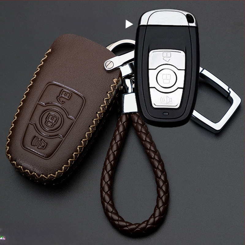 Capă de cheie auto pentru Haval H6/H2/H7/H8/H9/H5/M6 — piele de vită, stil retro (material: piele de vită; stil: retro; compatibilitate: H6/H2/H7/H8/H9/H5/M6)