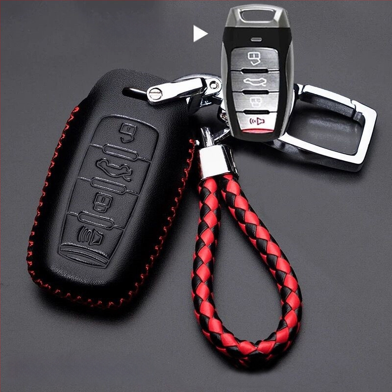 Capă de cheie auto pentru Haval H6/H2/H7/H8/H9/H5/M6 — piele de vită, stil retro (material: piele de vită; stil: retro; compatibilitate: H6/H2/H7/H8/H9/H5/M6)