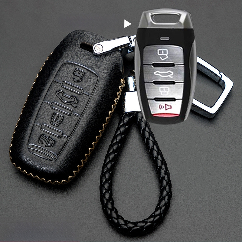 Capă de cheie auto pentru Haval H6/H2/H7/H8/H9/H5/M6 — piele de vită, stil retro (material: piele de vită; stil: retro; compatibilitate: H6/H2/H7/H8/H9/H5/M6)