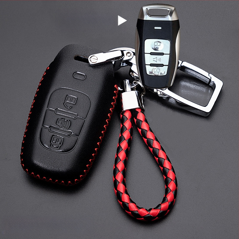 Capă de cheie auto pentru Haval H6/H2/H7/H8/H9/H5/M6 — piele de vită, stil retro (material: piele de vită; stil: retro; compatibilitate: H6/H2/H7/H8/H9/H5/M6)