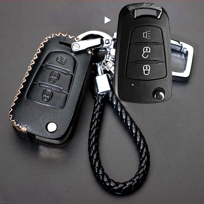 Capă de cheie auto pentru Haval H6/H2/H7/H8/H9/H5/M6 — piele de vită, stil retro (material: piele de vită; stil: retro; compatibilitate: H6/H2/H7/H8/H9/H5/M6)