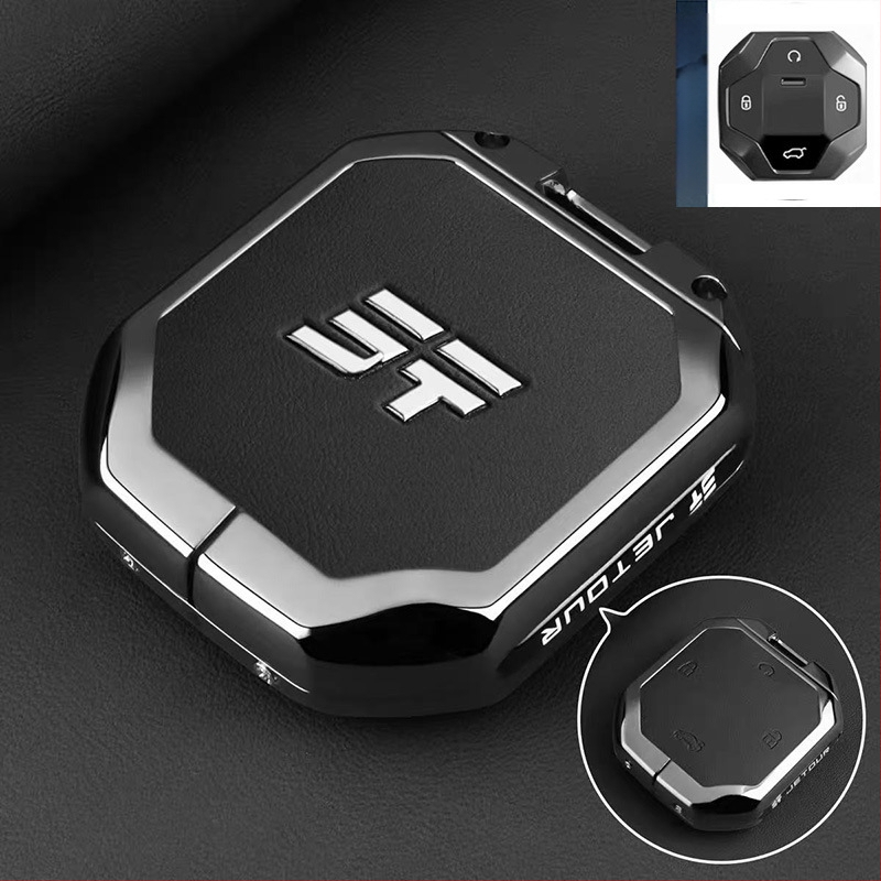 Carcasă de chei Jetour T2 Traveler, Shanhai, T1 — aliaj zinc, stil high-end, personalizabil; compatibil cu 26 modele Jetour.