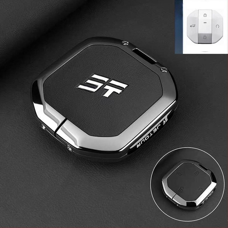 Carcasă de chei Jetour T2 Traveler, Shanhai, T1 — aliaj zinc, stil high-end, personalizabil; compatibil cu 26 modele Jetour.