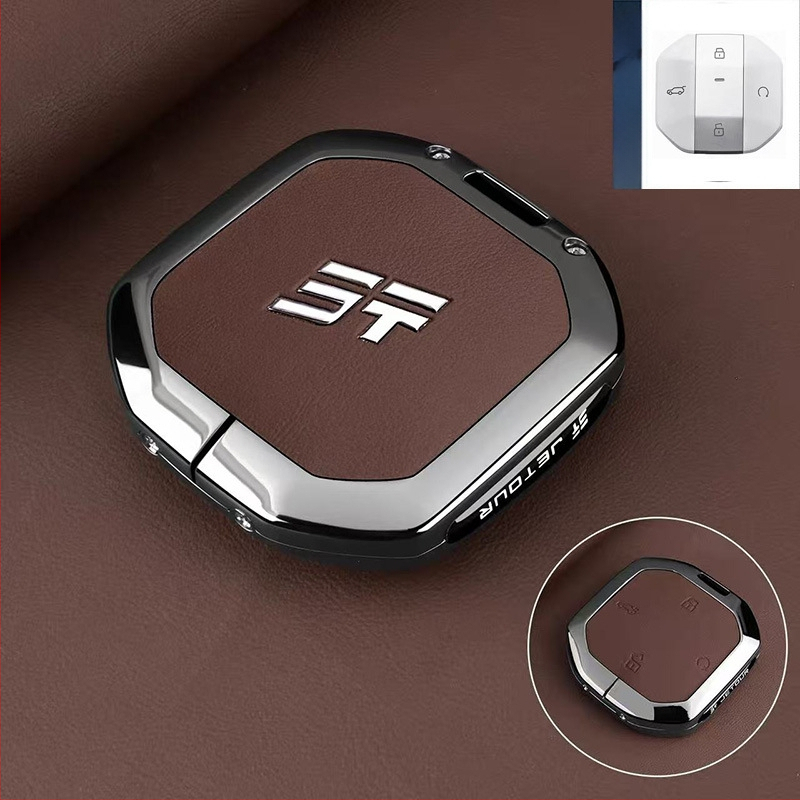 Carcasă de chei Jetour T2 Traveler, Shanhai, T1 — aliaj zinc, stil high-end, personalizabil; compatibil cu 26 modele Jetour.