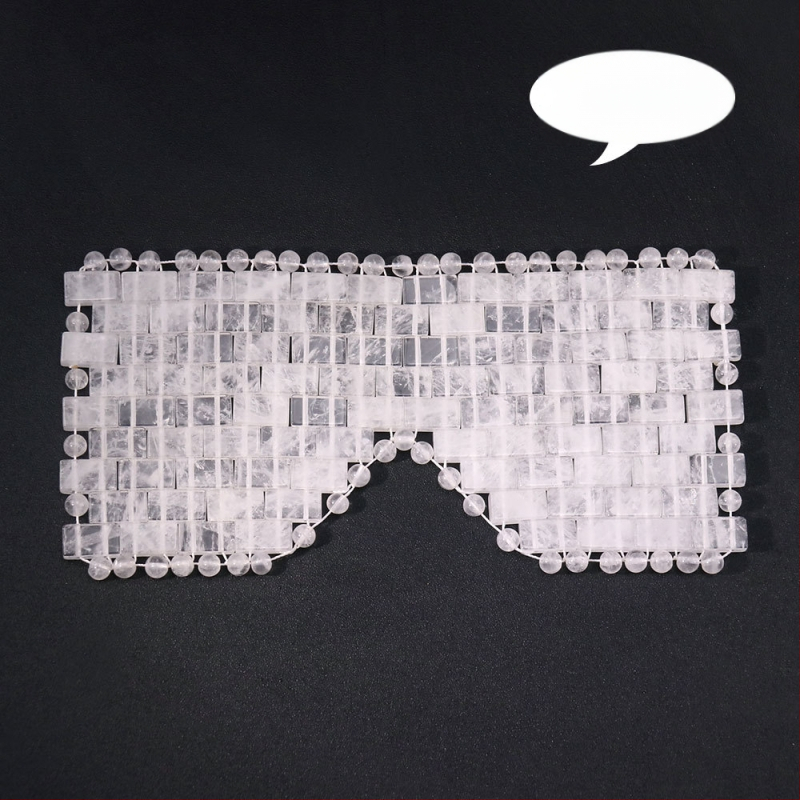 СПА маска за очи с авентурин камък, ръчно тъкана, полирана повърхност (Естествен авентурин камък, Полирана повърхност, Квадратна форма)