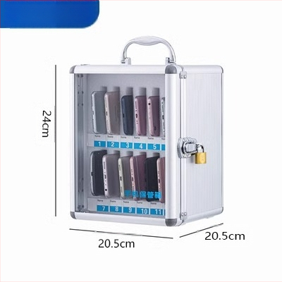 Zeju metāla mobilā telefona uzglabāšanas skapis ar logotipa drukāšanu un pielāgošanu, IP apstiprināts (Preppy)