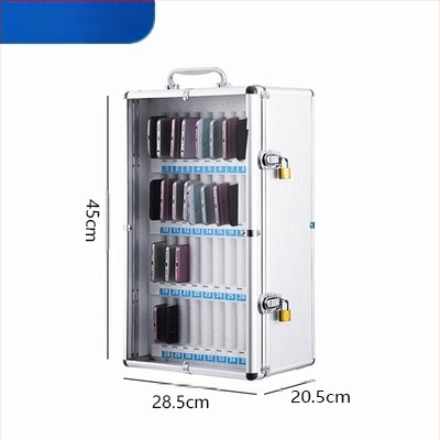 Zeju metāla mobilā telefona uzglabāšanas skapis ar logotipa drukāšanu un pielāgošanu, IP apstiprināts (Preppy)