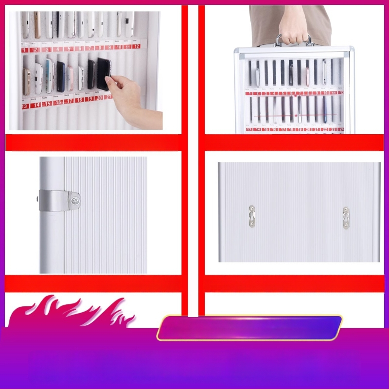 Zeju metāla mobilā telefona uzglabāšanas skapis ar logotipa drukāšanu un pielāgošanu, IP apstiprināts (Preppy)