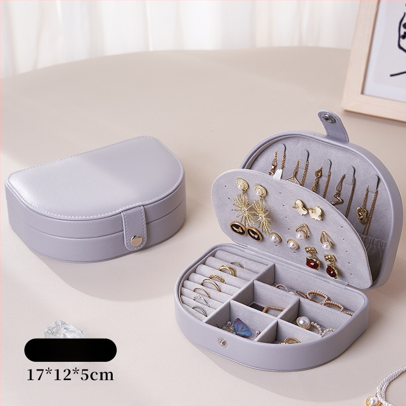 Ādas ceļojumu rotaslietu uzglabāšanas kastīte, vintage iedvesma, modelis Msy2025-1027, stingra konstrukcija, vienveidīgs raksts