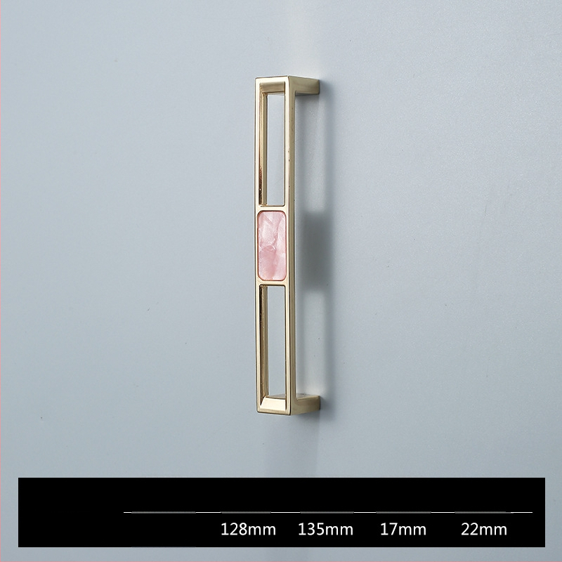 Skapja un garderobes durvju rokturis - Four-leaf Clover modelis, cinka sakausējums, elektroplatēšana, viegls luksusa stils