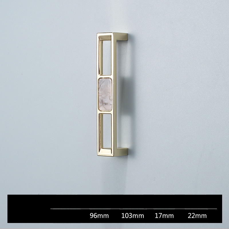 Skapja un garderobes durvju rokturis - Four-leaf Clover modelis, cinka sakausējums, elektroplatēšana, viegls luksusa stils