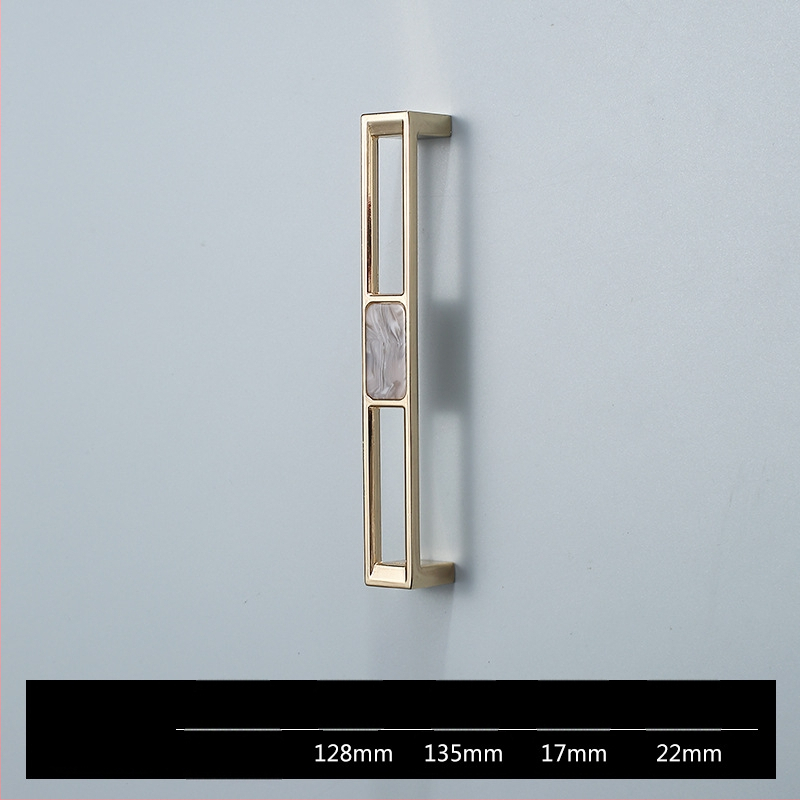 Skapja un garderobes durvju rokturis - Four-leaf Clover modelis, cinka sakausējums, elektroplatēšana, viegls luksusa stils