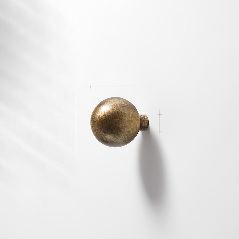 Gardrobes skapja rokturis, vara, CNC apstrāde, virsmas uzstādīšana, apaļš ar vienu caurumu