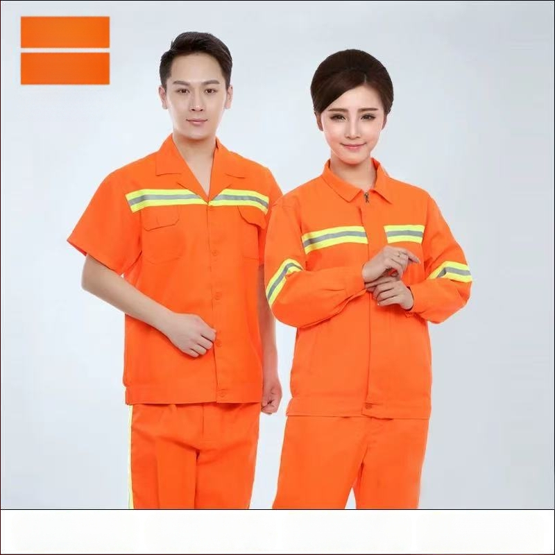 Sanitarinės darbo drabužių komplektas (viršus ir apatinius) kvėpuojantis, su atšvaitinėmis juostomis, atsparus dėvėjimuisi, anti-aukštai temperatūrai, keturiose sezonose, gamykloje/dirbtuvėse