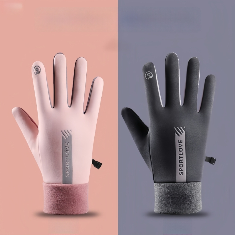 Χειμερινά γάντια ποδηλασίας Unisex – Ανθεκτικά στον άνεμο, με επένδυση φλίς, ευαισθησία στην αφή, αδιάβροχα, αντιολισθητικά, για εξωτερικές δραστηριότητες