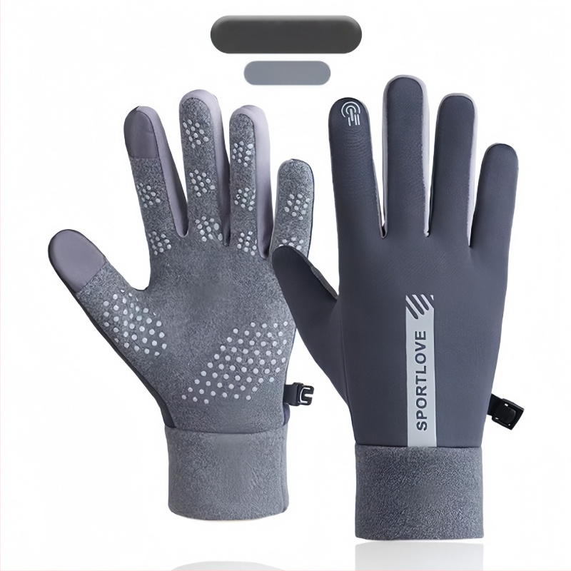 Χειμερινά γάντια ποδηλασίας Unisex – Ανθεκτικά στον άνεμο, με επένδυση φλίς, ευαισθησία στην αφή, αδιάβροχα, αντιολισθητικά, για εξωτερικές δραστηριότητες