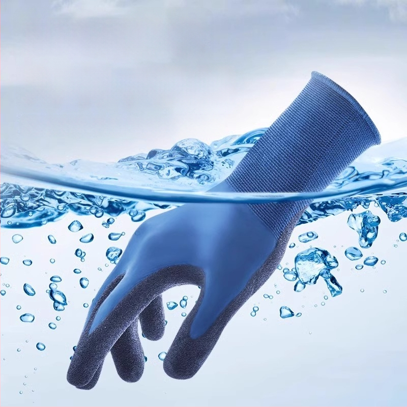 Lateksa gumijas cimdi makšķerēšanai un ražām – ūdensdrošas, izturīgas pret caurumiem, pret griezumu un pret ieduršanu, pieaugušo izmērs