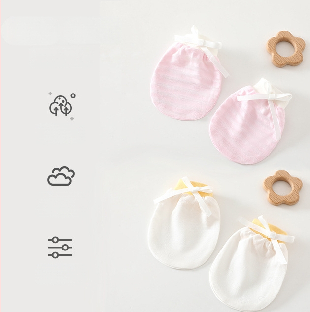 Unisex dječje rukavice protiv ogrebotina za novorođenčad, 95% pamuk 5% elastan, pogodné za proljeće-ljeto-jesen, lansiranje ljeto 2025