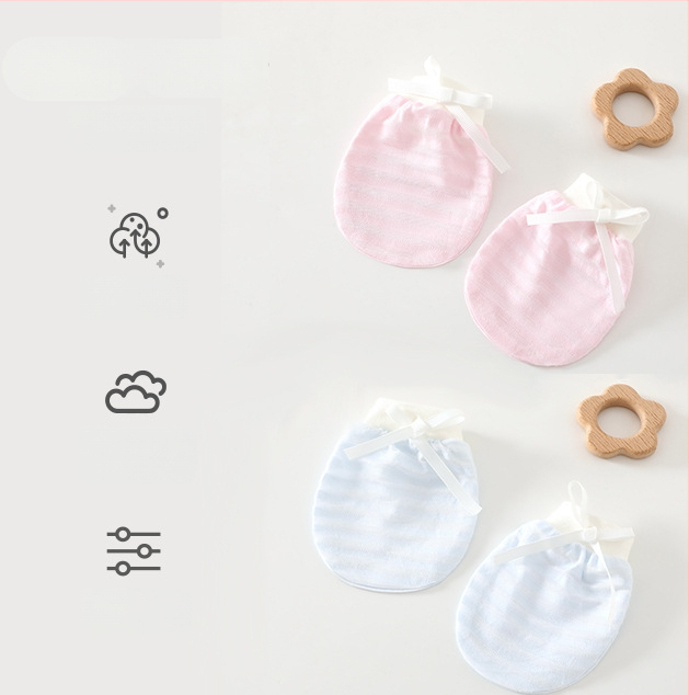 Unisex dječje rukavice protiv ogrebotina za novorođenčad, 95% pamuk 5% elastan, pogodné za proljeće-ljeto-jesen, lansiranje ljeto 2025