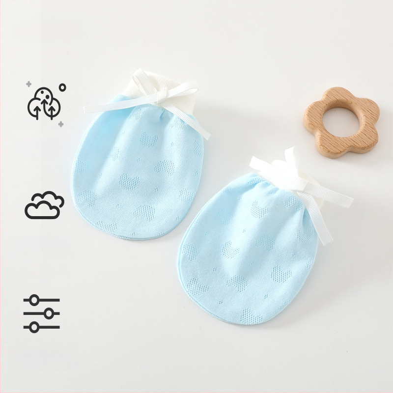 Unisex dječje rukavice protiv ogrebotina za novorođenčad, 95% pamuk 5% elastan, pogodné za proljeće-ljeto-jesen, lansiranje ljeto 2025