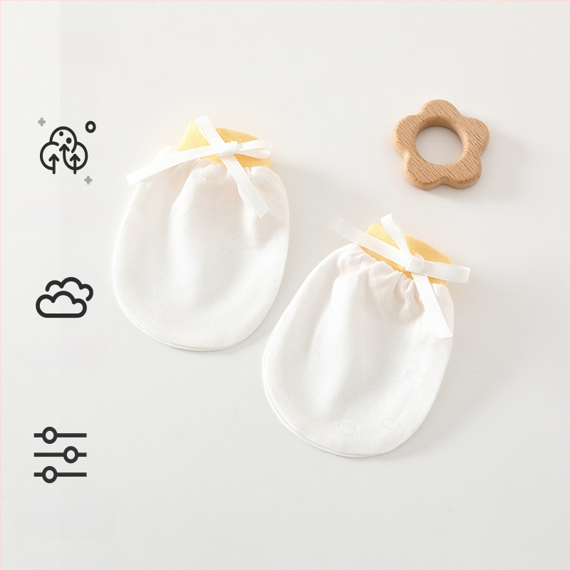 Unisex dječje rukavice protiv ogrebotina za novorođenčad, 95% pamuk 5% elastan, pogodné za proljeće-ljeto-jesen, lansiranje ljeto 2025