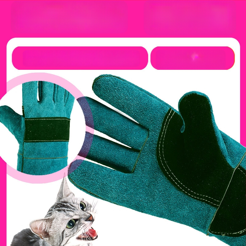 Da Heng ādas cimdi pret kodumu mācībām mājdzīvniekiem, gari aizsargājošie cimdi