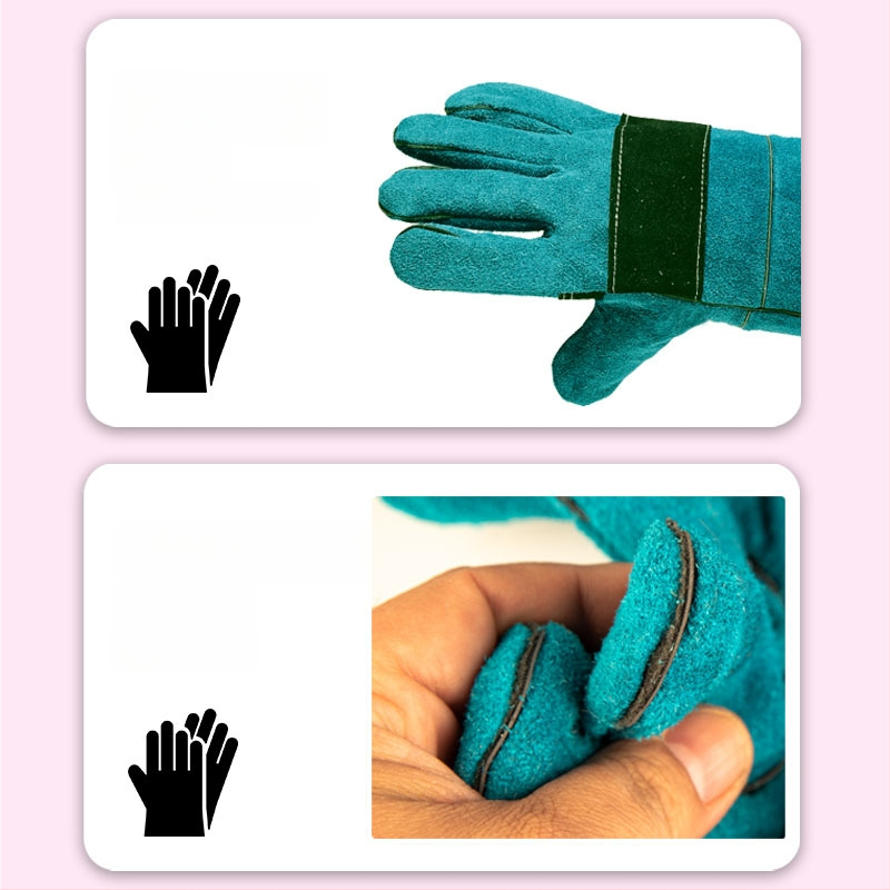 Da Heng ādas cimdi pret kodumu mācībām mājdzīvniekiem, gari aizsargājošie cimdi