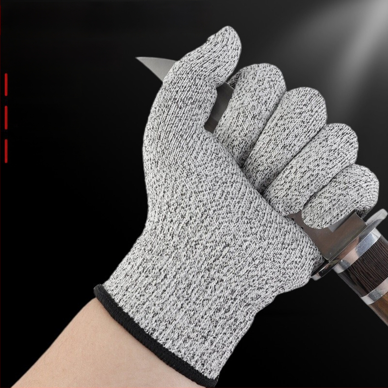 HPPE 5. pakāpes griezumizturīgas cimdi, pārtikas kvalitāte, dārza ražas vākšanai, adīti, bērniem un pieaugušajiem, darba aizsardzība