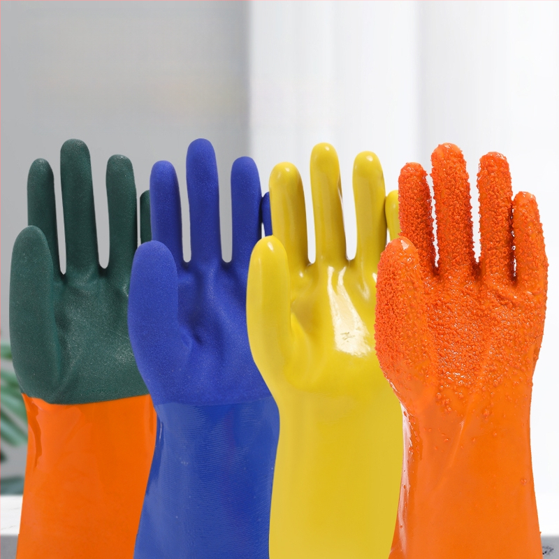Potpuno potopljene gumene radničke rukavice – protuklizne, otporne na ulje, otporne na habanje, deblje