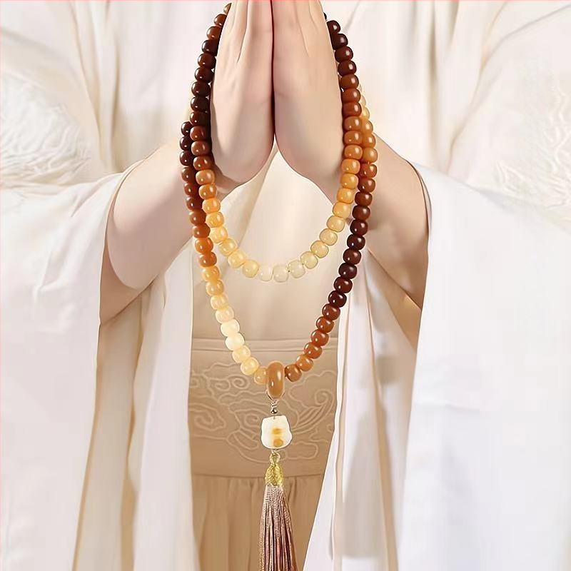 Bodhi saknes rokassprādze ar 108 lodēm, rokdarbs, moderns minimālisms, dāvana sievietēm