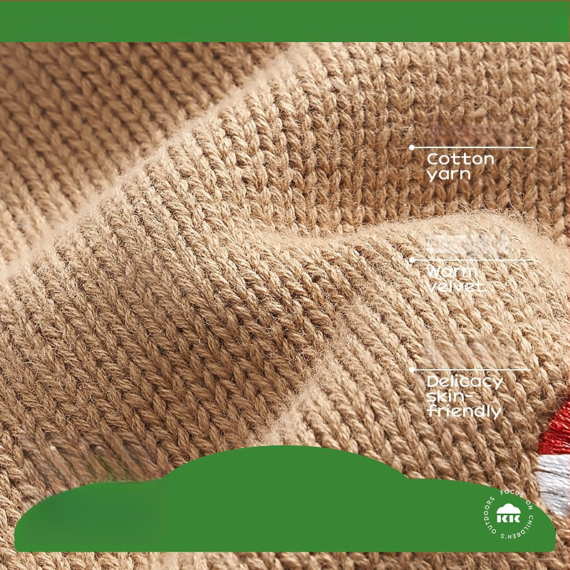 Kocotree Laste ühiselt kootud müts integreeritud dinosauruse salliga – talv, kupolita tipp, 4–6 aastat