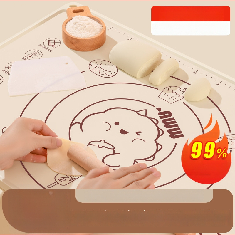 Удебелена силиконова подложка за месене, хранителен клас, не залепваща, персонализируема, подходяща за печене