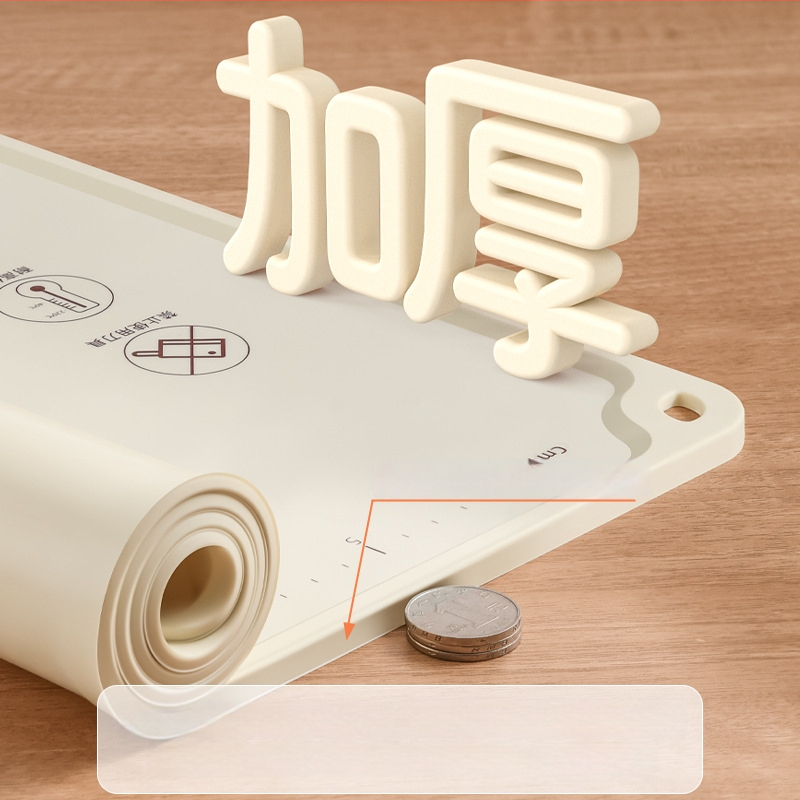 Удебелена силиконова подложка за месене, хранителен клас, не залепваща, персонализируема, подходяща за печене