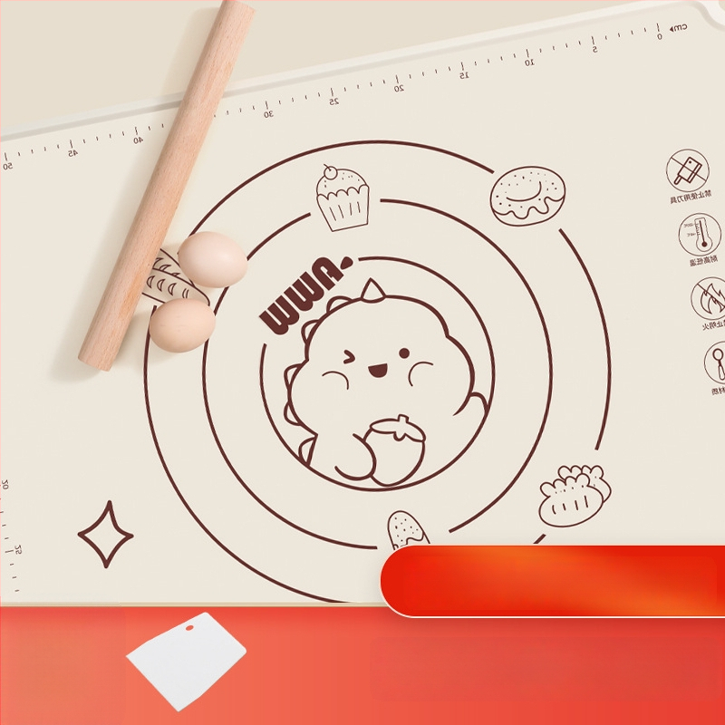 Удебелена силиконова подложка за месене, хранителен клас, не залепваща, персонализируема, подходяща за печене