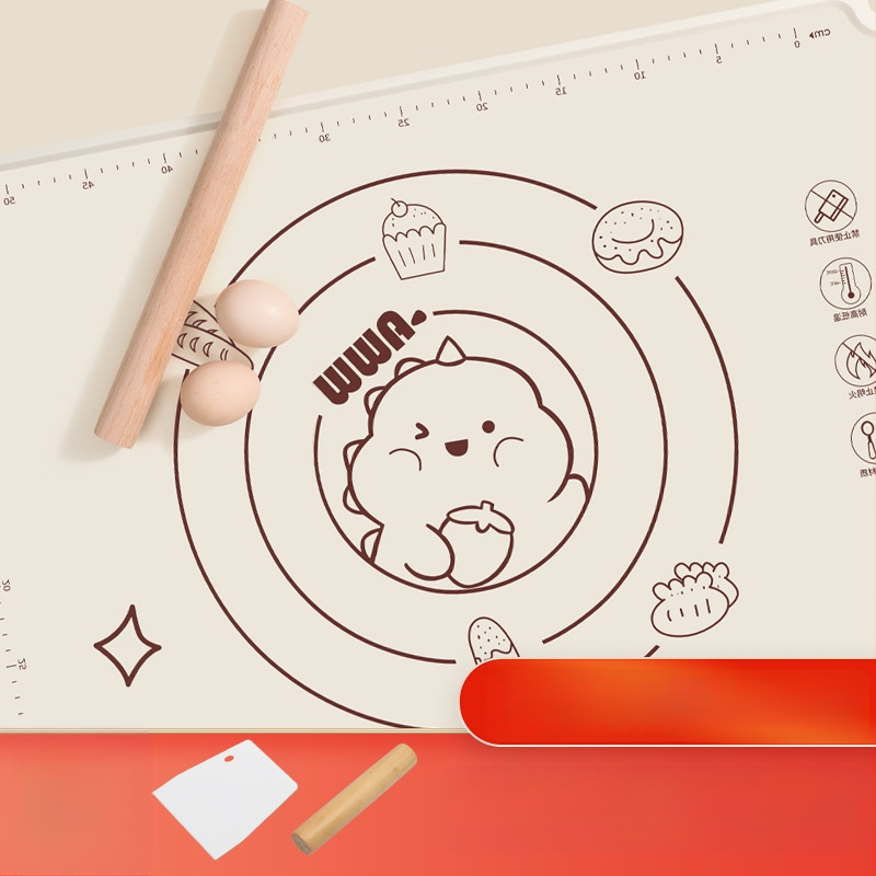 Удебелена силиконова подложка за месене, хранителен клас, не залепваща, персонализируема, подходяща за печене