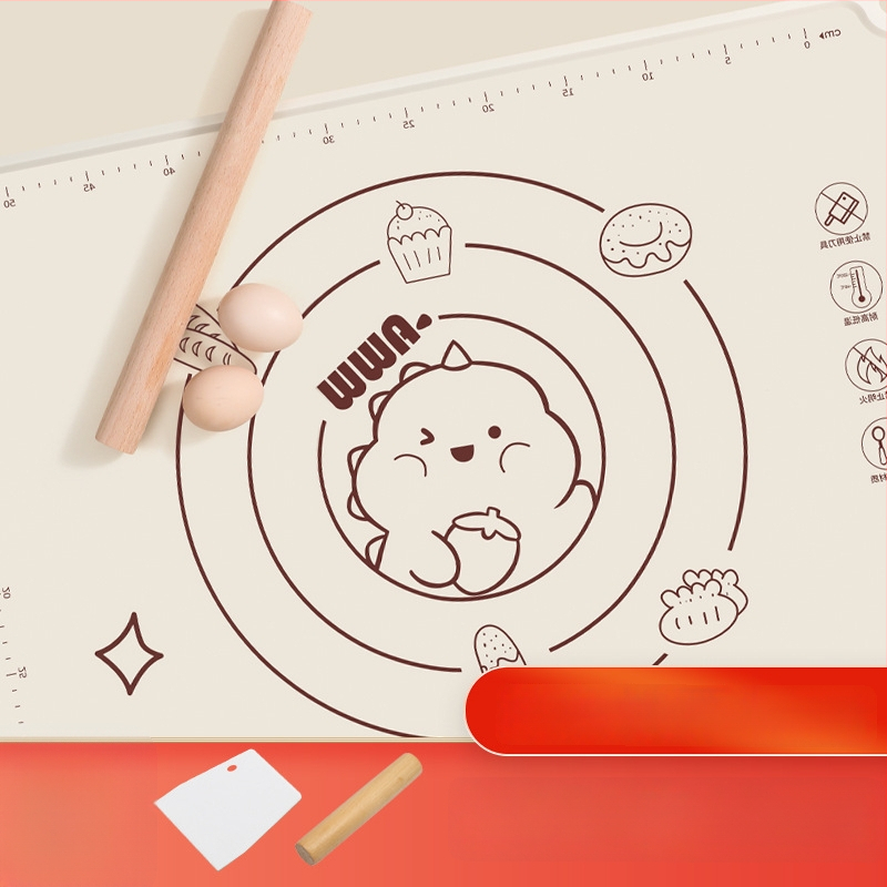 Удебелена силиконова подложка за месене, хранителен клас, не залепваща, персонализируема, подходяща за печене